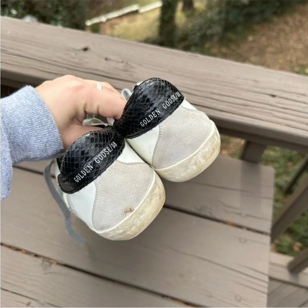 GG Star Sneakers Distressed Black and White 41-42